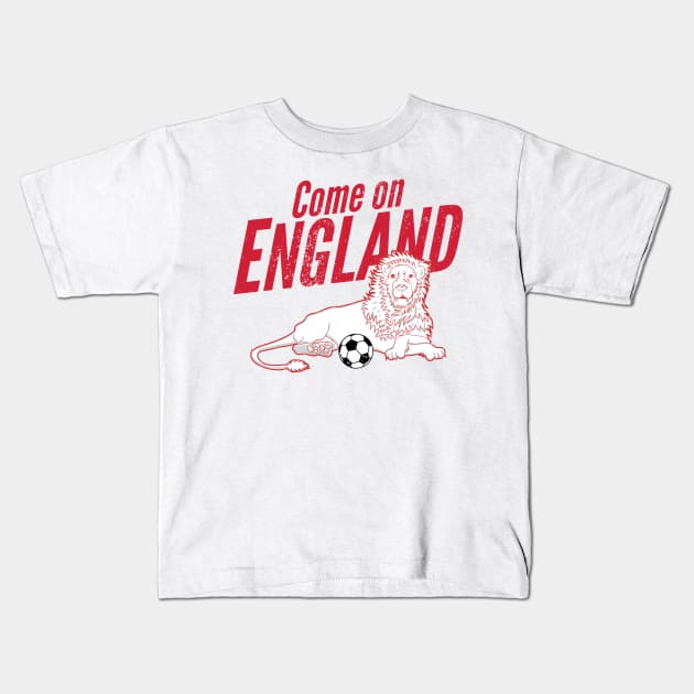 England Soccer Fan Gift Kids T-Shirt by atomguy